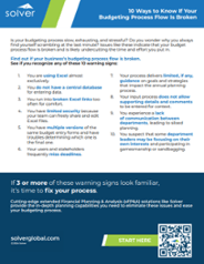 10 Ways to Know If Your Budgeting Process Is Broken