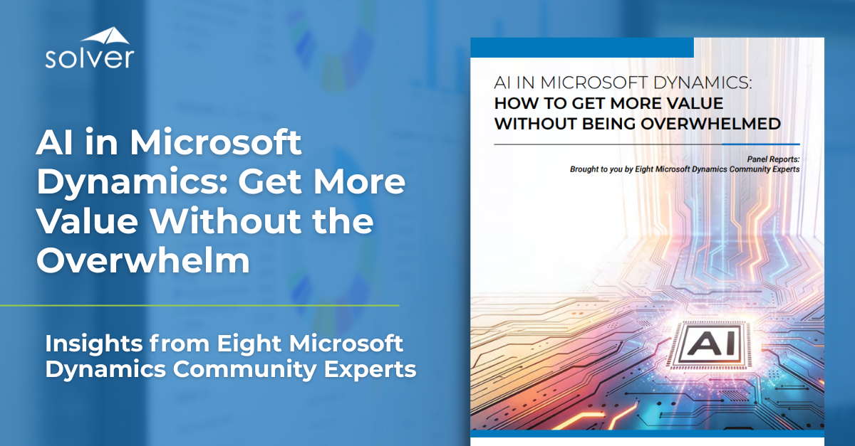 AI in Microsoft Dynamics Get More Value Without the Overwhelm white paper 2026 blog header