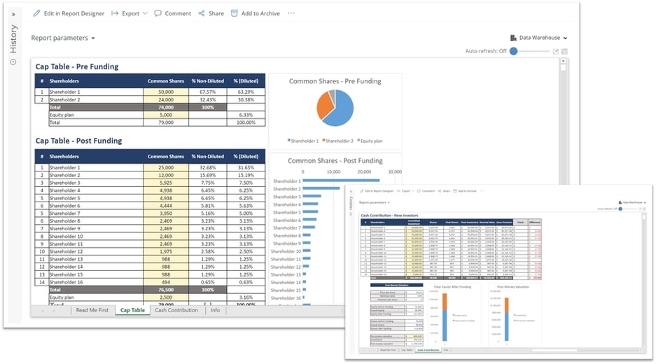 Cap Table Template for SaaS Companies using Dynamics 365 Business Central