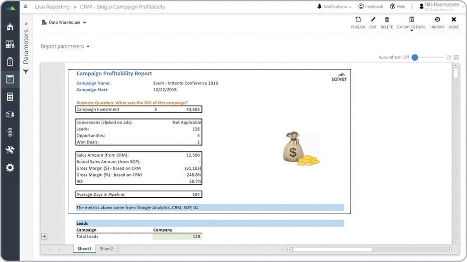 Marketing Campaign Profitability Report Example 