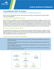 Ficha técnica del Consolidador ERP