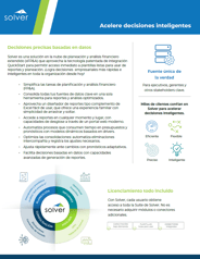 Ficha técnica general de Solver
